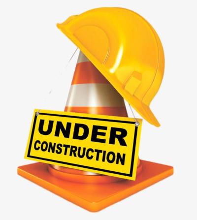 construction hat and cone