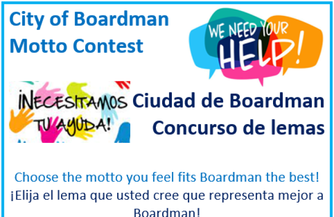 City of Boardman Motto Contest Flyer